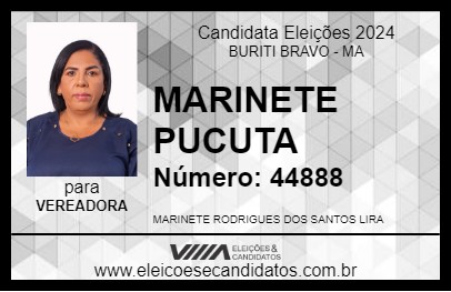 Candidato MARINETE PUCUTA 2024 - BURITI BRAVO - Eleições