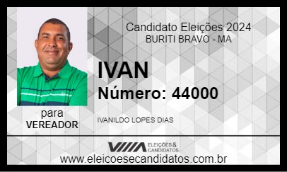 Candidato IVAN 2024 - BURITI BRAVO - Eleições