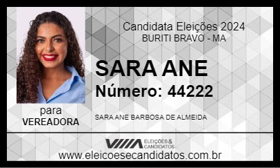 Candidato SARA ANE 2024 - BURITI BRAVO - Eleições