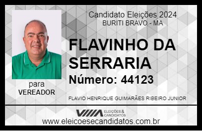 Candidato FLAVINHO DA SERRARIA 2024 - BURITI BRAVO - Eleições