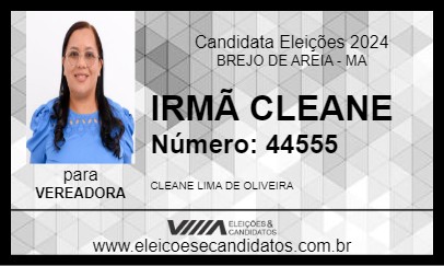 Candidato IRMÃ CLEANE 2024 - BREJO DE AREIA - Eleições