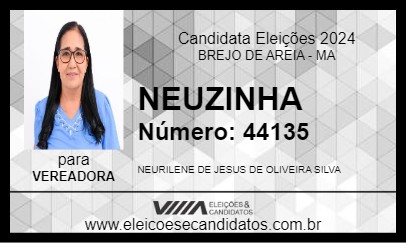 Candidato NEUZINHA 2024 - BREJO DE AREIA - Eleições