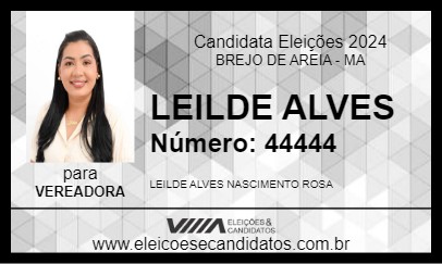 Candidato LEILDE ALVES 2024 - BREJO DE AREIA - Eleições