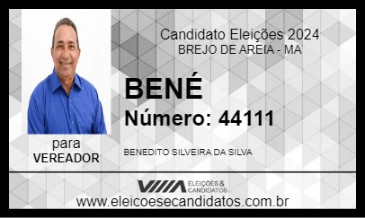 Candidato BENÉ 2024 - BREJO DE AREIA - Eleições