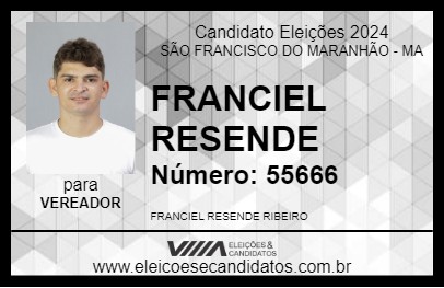 Candidato FRANCIEL RESENDE 2024 - SÃO FRANCISCO DO MARANHÃO - Eleições