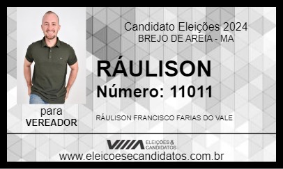 Candidato RÁULISON 2024 - BREJO DE AREIA - Eleições