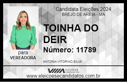 Candidato TOINHA DO DEIR 2024 - BREJO DE AREIA - Eleições