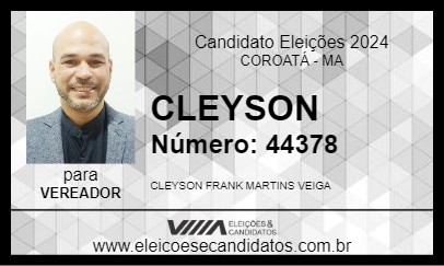 Candidato CLEYSON 2024 - COROATÁ - Eleições