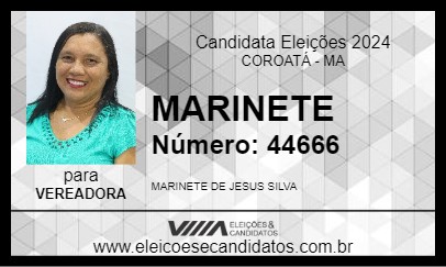 Candidato MARINETE 2024 - COROATÁ - Eleições