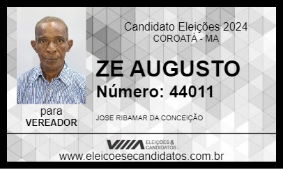 Candidato ZE AUGUSTO 2024 - COROATÁ - Eleições