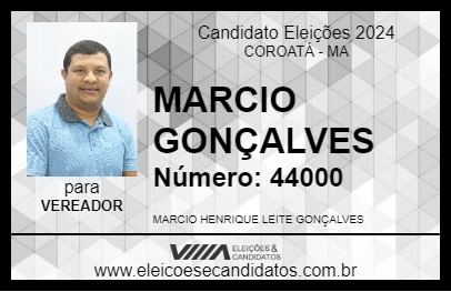 Candidato MARCIO GONÇALVES 2024 - COROATÁ - Eleições