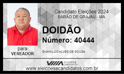 Candidato DOIDÃO 2024 - BARÃO DE GRAJAÚ - Eleições