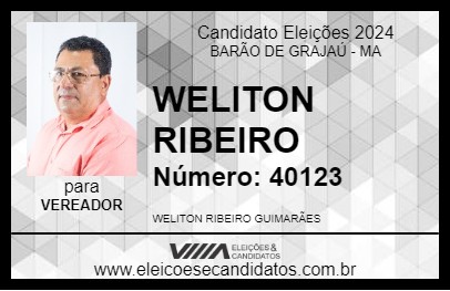 Candidato WELITON RIBEIRO 2024 - BARÃO DE GRAJAÚ - Eleições