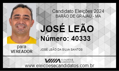 Candidato JOSÉ LEÃO 2024 - BARÃO DE GRAJAÚ - Eleições