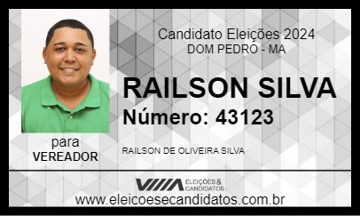 Candidato RAILSON SILVA 2024 - DOM PEDRO - Eleições