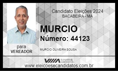 Candidato MURCIO 2024 - BACABEIRA - Eleições