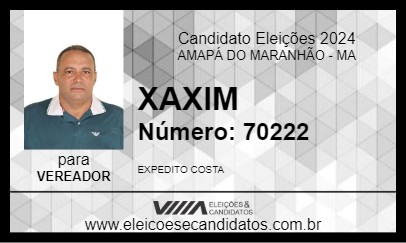 Candidato XAXIM 2024 - AMAPÁ DO MARANHÃO - Eleições