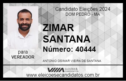 Candidato ZIMAR SANTANA 2024 - DOM PEDRO - Eleições