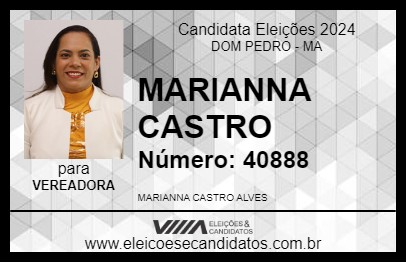 Candidato MARIANNA CASTRO 2024 - DOM PEDRO - Eleições