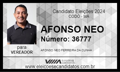 Candidato AFONSO NEO 2024 - CODÓ - Eleições