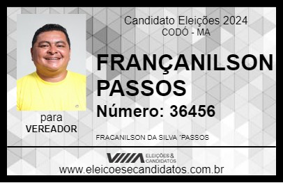 Candidato FRANÇANILSON PASSOS 2024 - CODÓ - Eleições