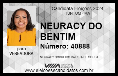 Candidato NEURACY DO BENTIM 2024 - TUNTUM - Eleições