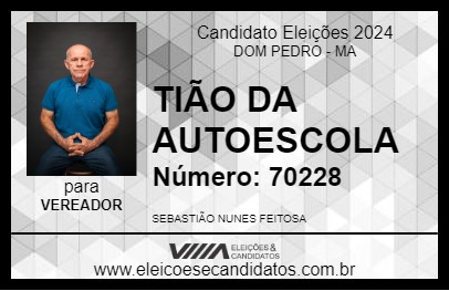 Candidato TIÃO DA AUTOESCOLA 2024 - DOM PEDRO - Eleições