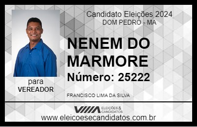 Candidato NENEM DO MARMORE 2024 - DOM PEDRO - Eleições