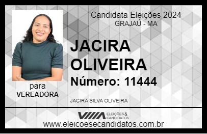 Candidato JACIRA OLIVEIRA 2024 - GRAJAÚ - Eleições