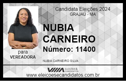 Candidato NUBIA CARNEIRO 2024 - GRAJAÚ - Eleições