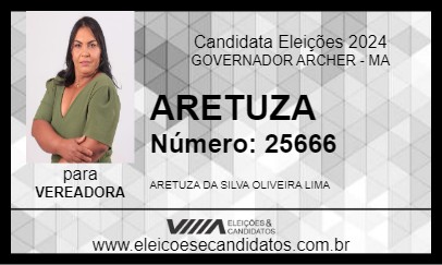 Candidato ARETUZA 2024 - GOVERNADOR ARCHER - Eleições