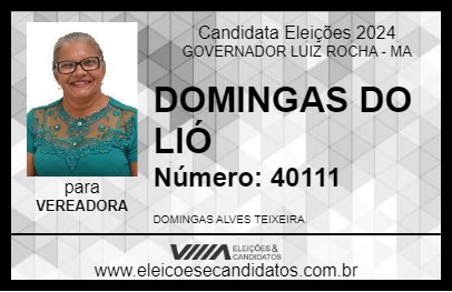 Candidato DOMINGAS DO LIÓ 2024 - GOVERNADOR LUIZ ROCHA - Eleições