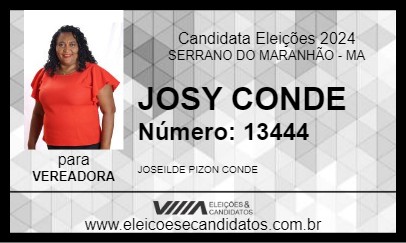 Candidato JOSY CONDE 2024 - SERRANO DO MARANHÃO - Eleições