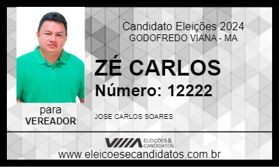 Candidato ZÉ CARLOS 2024 - GODOFREDO VIANA - Eleições