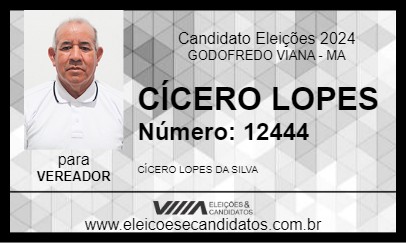 Candidato CÍCERO LOPES 2024 - GODOFREDO VIANA - Eleições