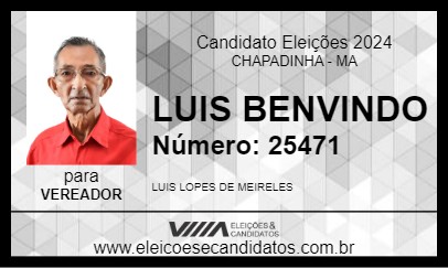 Candidato LUIS BENVINDO 2024 - CHAPADINHA - Eleições