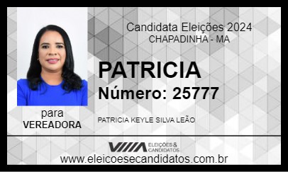 Candidato PATRICIA 2024 - CHAPADINHA - Eleições