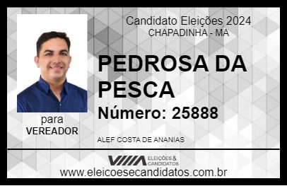 Candidato PEDROSA DA PESCA 2024 - CHAPADINHA - Eleições