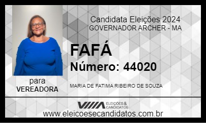 Candidato FAFÁ 2024 - GOVERNADOR ARCHER - Eleições