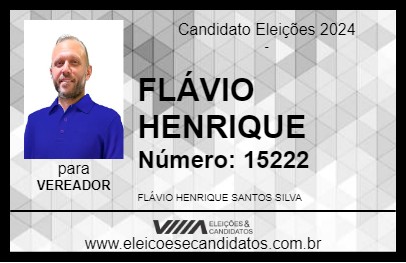 Candidato FLÁVIO HENRIQUE 2024 - GRAJAÚ - Eleições