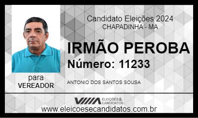 Candidato IRMÃO PEROBA 2024 - CHAPADINHA - Eleições