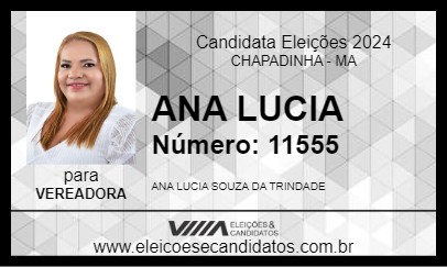 Candidato ANA LUCIA 2024 - CHAPADINHA - Eleições