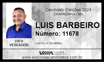 Candidato LUIS BARBEIRO 2024 - CHAPADINHA - Eleições