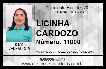 Candidato LICINHA CARDOZO 2024 - CHAPADINHA - Eleições