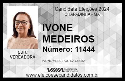 Candidato IVONE MEDEIROS 2024 - CHAPADINHA - Eleições