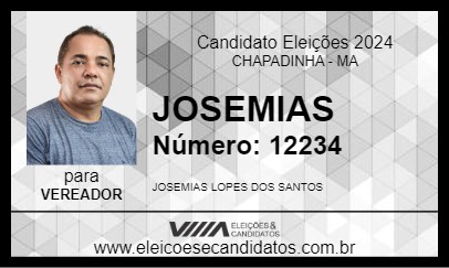 Candidato JOSEMIAS 2024 - CHAPADINHA - Eleições