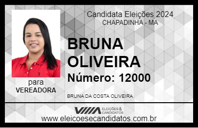 Candidato BRUNA OLIVEIRA 2024 - CHAPADINHA - Eleições