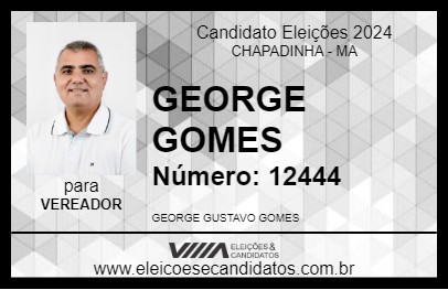 Candidato GEORGE GOMES 2024 - CHAPADINHA - Eleições