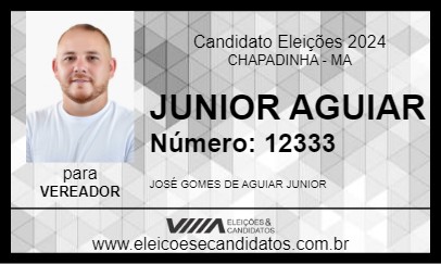 Candidato JUNIOR AGUIAR 2024 - CHAPADINHA - Eleições