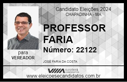 Candidato PROFESSOR FARIA 2024 - CHAPADINHA - Eleições